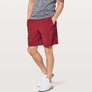 Lululemon Pace Breaker 9 Inch Lined Shorts Caliente Red Size Large